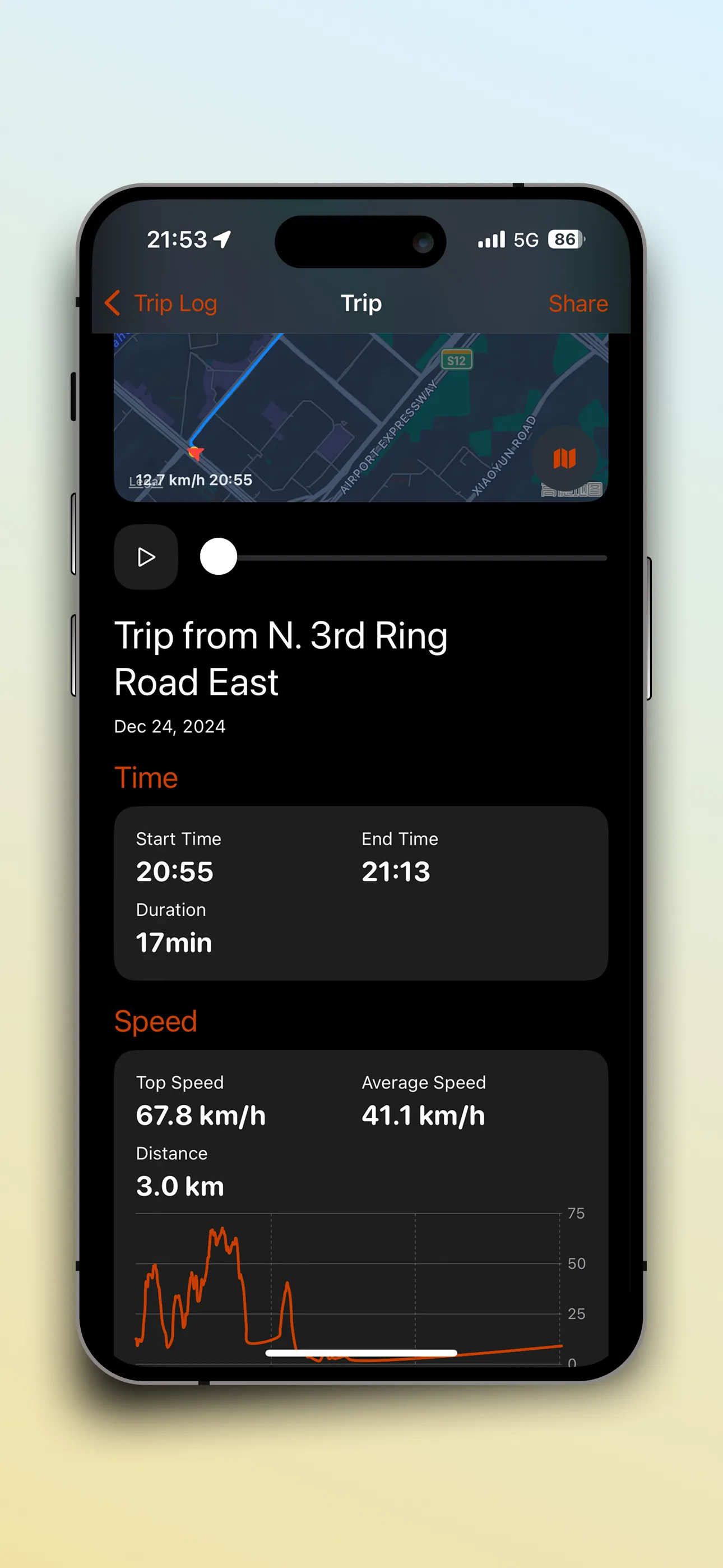 SpeedX – Geschwindigkeitsmesser, Höhenmesser, Barometer & Fahrtenschreiber – Screenshot 9