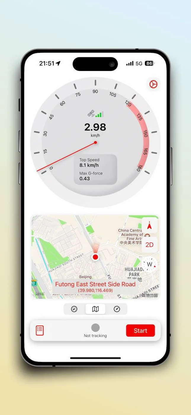 App Speedometer Semplice: Interfaccia Pulita, Senza Pubblicità, Uso Offline